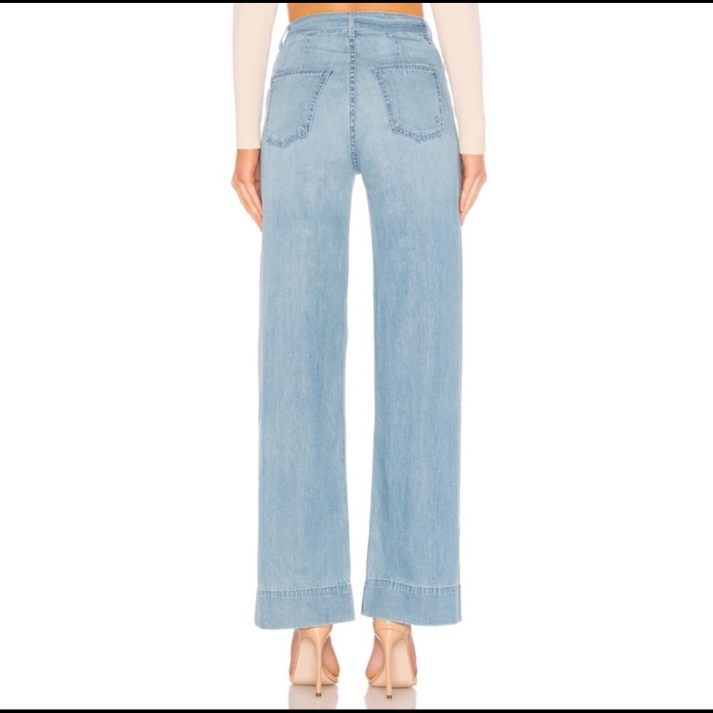 🎀SOLD🎀Light Blue Wide Leg High Rise Jeans 24 - Picture 3 of 6